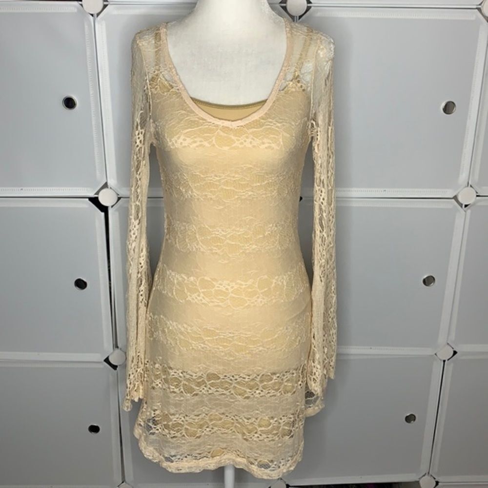 Ginger G Lace Long Sleeve Dress Size Small